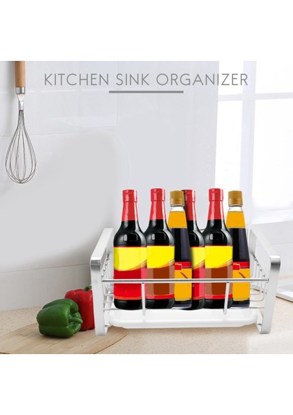3x Sünger Tutucu Sünger ve Sabun Tutucu Mutfak Lavabosu 304 Paslanmaz Çelik Mutfak Yemeği Sabun Caddy Tepsi Organizatör (Yurt Dışından) fiyatları