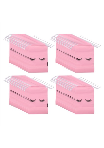 100 Adet Kirpik Sonrası Bakım Torbaları Plastik Makyaj Çantaları Tuvalet Makyaj Çantası Kozmetik Seyahat Pembe M (Yurt Dışından) fiyatları