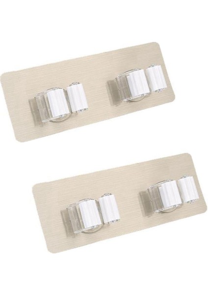 2x Duvar Karosu Yapışan Paspas Organizatör Tutucu Raf Plastik Duvara Monte Edilmiş Fırça Swabber Swob Sapı Kavrama Tutma Kancası (Yurt Dışından)