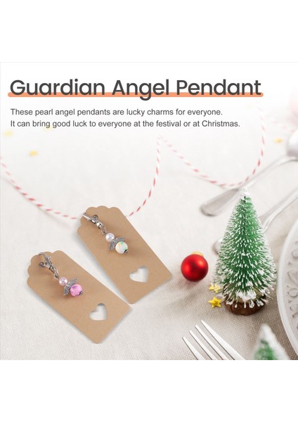 Guardian Angel Kolye Yıldız Kolye ile Angle Anahtar Yüzük Şanslı Konuk Leri Düğün Kızlar Organza Çantası ile Guardian Angel (Yurt Dışından) fırsatları