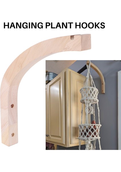 Bitki Askısı Kapalı Bitkiler Için Duvar Ekicileri Ahşap Duvara Monte Edilmiş Bitki Kancaları Fenerler Için Sepet Kancaları 4 Adet (Yurt Dışından) fırsatları