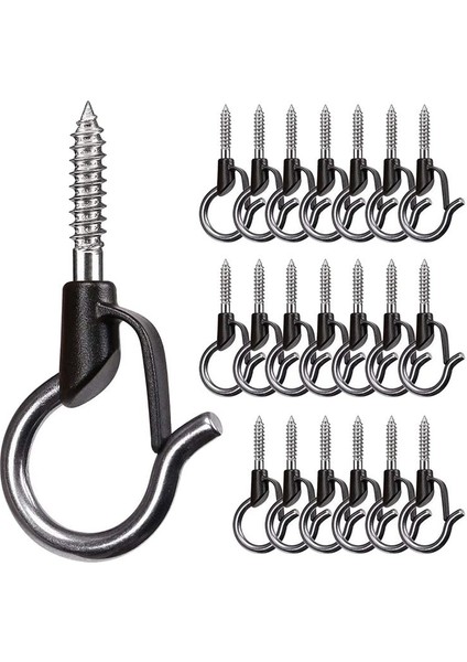 20PCS Q Askılı Kancalar Ağır Duvar Tavan Kancaları Güvenlik Tokalı Dış Mekan Vidalı Kancalar Asma Işık Bitkileri (Yurt Dışından) modelleri