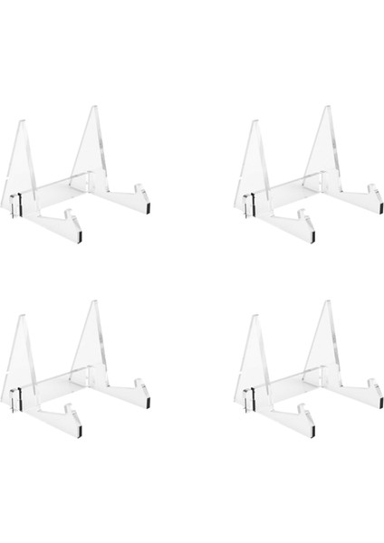 4x Vinil Kayıt Depolama Tutucu Akrilik Kayıt Ekran Stand Taşınabilir Kitap Ekran Standı (Yurt Dışından)