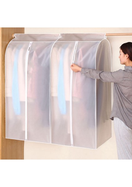 2pcs Giyim Rafı Toz Kapağı Giysileri Asılı Çanta Kapalı Giysiler Rafı Zemin Askı Kapağı Gardırop Kapağı B (Yurt Dışından) modelleri