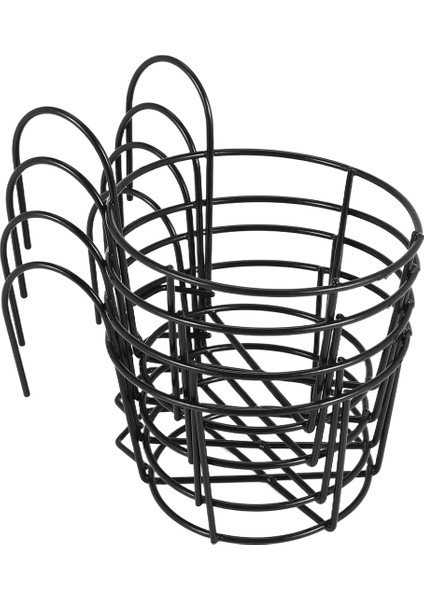4pcs Asma Korkuluk Ekicileri Saksı Saksı Tutucular Bitki Demir Raflar Çit Metal Saksı Stand Monte Balkon Sepetleri Küçük (Yurt Dışından)