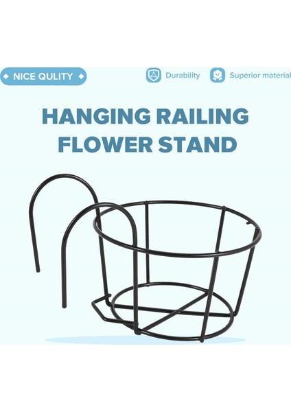 4pcs Asma Korkuluk Ekicileri Saksı Saksı Tutucular Bitki Demir Raflar Çit Metal Saksı Stand Monte Balkon Sepetleri Küçük (Yurt Dışından) fırsatları