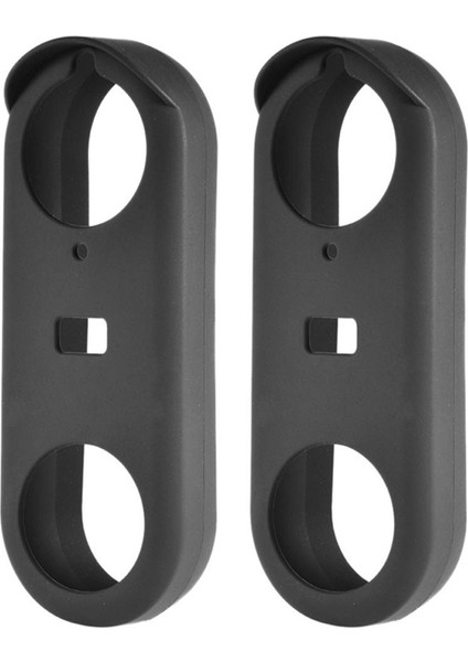 Google Nest Hello Doorbell Cover (Siyah) Için Tasarlanmış 2x Silikon Kılıf - Tam Koruma Gece Görüşü Uyumlu (Yurt Dışından)