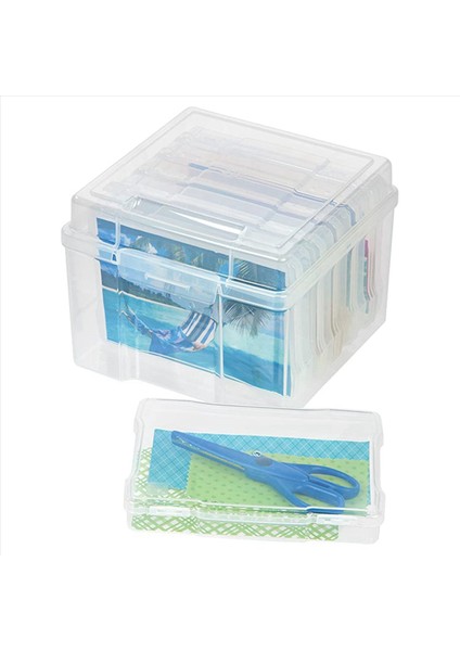 2 Set 5x7 Inç Fotoğraf Kılıfları ve Toka Tasarımı ile Clear Craft Bekleyici 6 Iç Kılıf Plastik Depolama Konteyner Kutusu B B B (Yurt Dışından) indirimleri