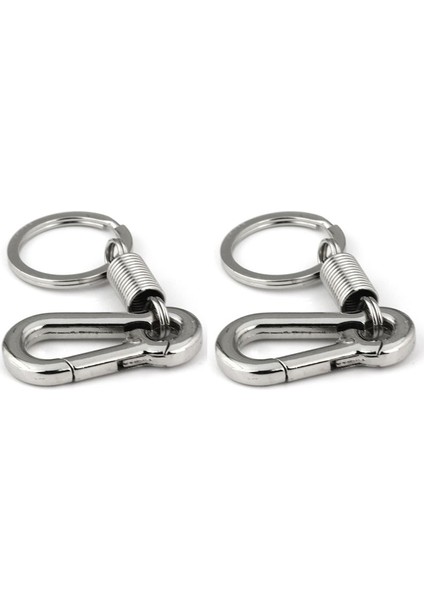 4x Sağlam Karabiner Anahtar Zinciri Anahtar Yüzük Cilalı Anahtar Zinciri Yay Tren Iş Bel Anahtar Zinciri Gümüş (Yurt Dışından) fiyatları