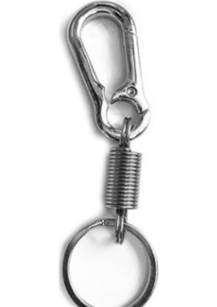 4x Sağlam Karabiner Anahtar Zinciri Anahtar Yüzük Cilalı Anahtar Zinciri Yay Tren Iş Bel Anahtar Zinciri Gümüş (Yurt Dışından) fırsatları