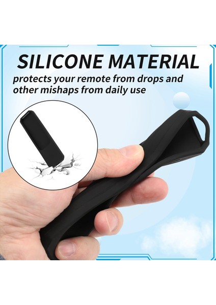 Apple-Tv 4K Remote 2021 Slip Anti-Slip Şok Geçirmez Yumuşak Kasa Uzaktan Kumanda Kasası Için Silikon Uzaktan Koruyucu Kasa Siyah (Yurt Dışından) indirimleri