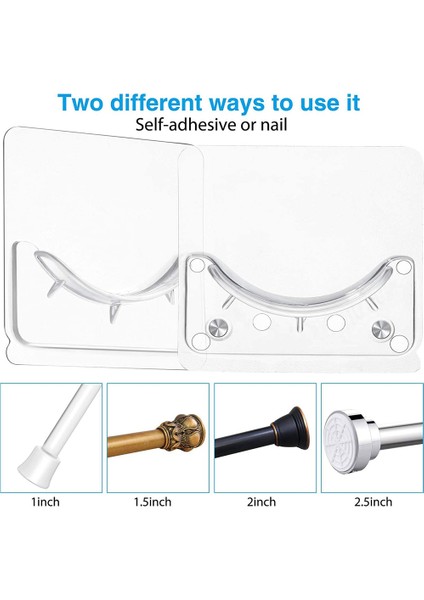Yapışkan Duş Perdesi Çubuk Tutucu Duvara Monte Duş Çubukları Tutucu Tatbikatsız Kurulum Yapışkan Çubuk Montaj Tutucu (Yurt Dışından) indirimleri