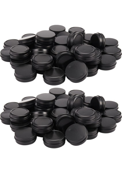 Alüminyum Teneke Kutular - 80 Paket 1oz / 30G Yuvarlak Metal Teneke Konteyner Vidalı Üst Kutular Kozmetik Örnek Konteynerler Mum Teneke (Yurt Dışından)