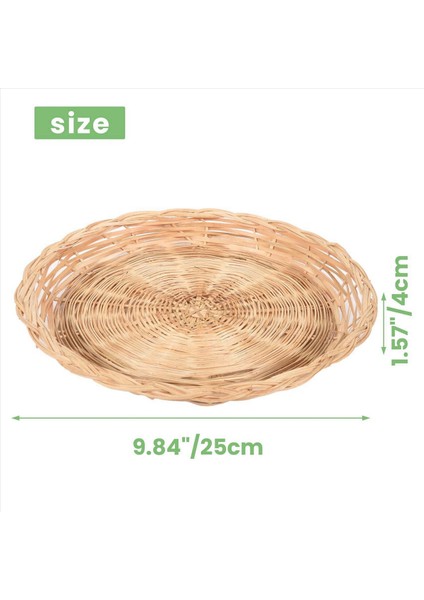 12 Pcs Bambu Kağıt Plaka Tutucu - 10 Inç Yuvarlak Dokuma Plaka Tutucu Piknik Partisi Için Yeniden Kullanılabilir Kağıt Plaka Tutucuları (Yurt Dışından) fırsatları