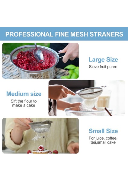 Elek Çay Süzgeçleri Elekler ve Süzgeçler Mutfak Elek Ince Örgü Süzgeç Yemek Pişirme Için Un Elekleri (Yurt Dışından) fiyatları