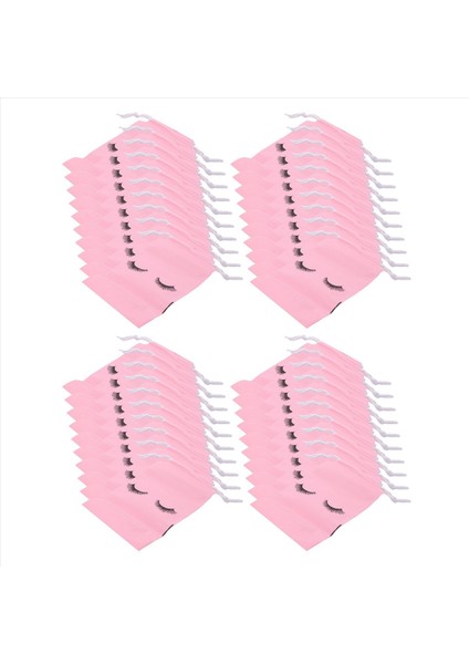 100 Adet Kirpik Sonrası Bakım Torbaları Plastik Makyaj Çantaları Tuvalet Makyaj Çantası Kozmetik Seyahat Pembe S (Yurt Dışından) modelleri