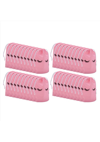 100 Adet Kirpik Sonrası Bakım Torbaları Plastik Makyaj Çantaları Tuvalet Makyaj Çantası Kozmetik Seyahat Pembe S (Yurt Dışından) fırsatları