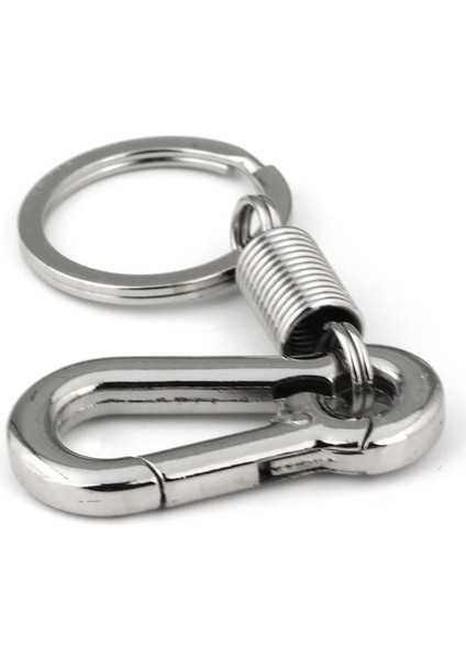 6x Sağlam Carabiner Anahtar Zinciri Anahtar Yüzük Cilalı Ana Zincir Yay Ana Zinciri Iş Bel Anahtar Zinciri Gümüş (Yurt Dışından) fiyatları