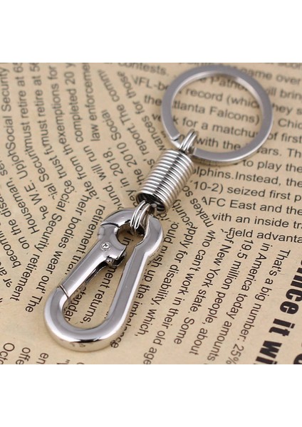 6x Sağlam Carabiner Anahtar Zinciri Anahtar Yüzük Cilalı Ana Zincir Yay Ana Zinciri Iş Bel Anahtar Zinciri Gümüş (Yurt Dışından) indirimleri