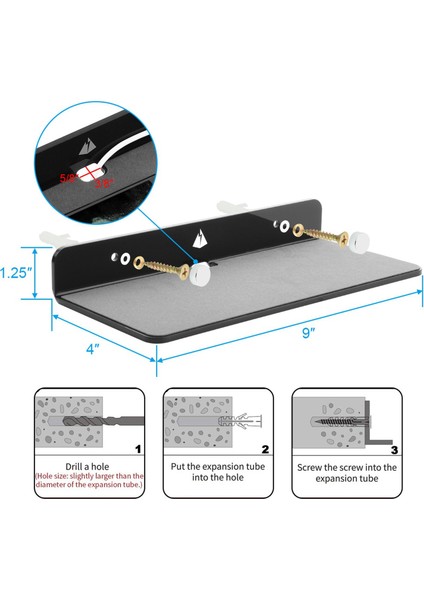 Bluetooth Hoparlör Web Kamerası Cep Telefonları Oyuncak-Siyah Için 2x Duvar Raf Hoparlör Standı Akrilik Duvar Montaj Ekran Rafı (Yurt Dışından) fiyatları