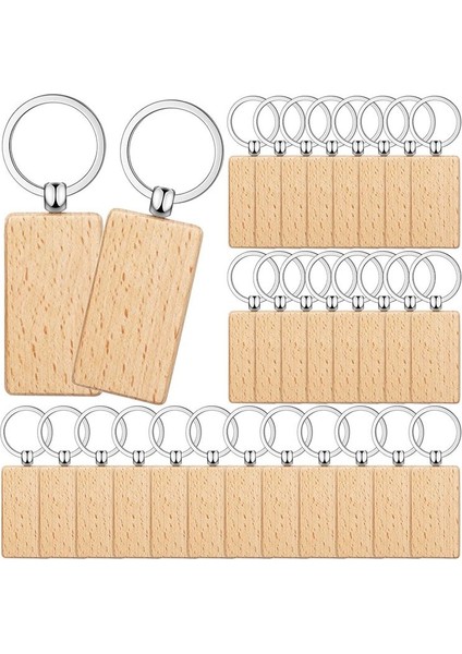 50 Adet Boş Ahşap Anahtar Etiketi Anahtar Gravür Boşluklar Bitmemiş Ahşap Anahtarlık Anahtar Halka Anahtar Etiketler Dıy El Sanatları Dikdörtgen (Yurt Dışından)