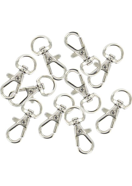 90PCS Döner Karabinerler Anahtarlık Gümüş Renk (Yurt Dışından) fiyatları