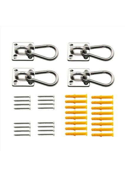 4 Set M6 Tavan Duvarı Montaj Asma Donanım Bağlantısı Yoga Hamak Salıncakları Için U Şeketli Kancalar Deniz Yat Aksesuarları (Yurt Dışından)