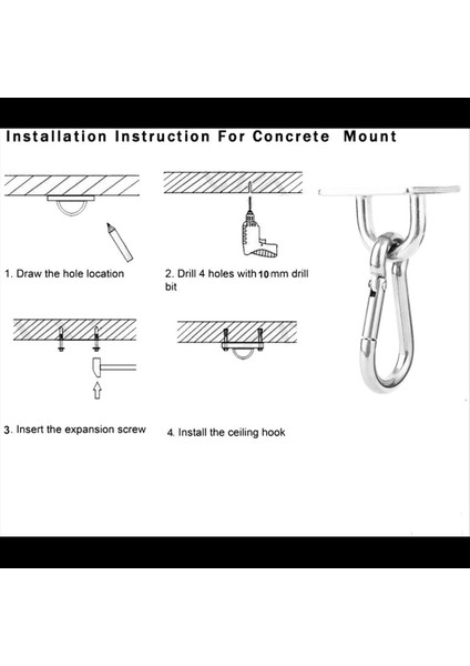 4 Set M6 Tavan Duvarı Montaj Asma Donanım Bağlantısı Yoga Hamak Salıncakları Için U Şeketli Kancalar Deniz Yat Aksesuarları (Yurt Dışından) fırsatları
