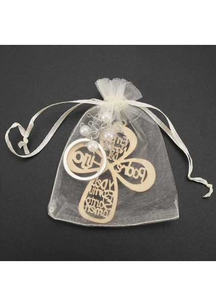 20PCS Vaftiz Lehine Anahtarlık Çapraz Ahşap Anahtar Yüzük Vaftiz Ahşap Tasarım Anahtar Yüzük Ilk Cemaat Için Çanta ile (Yurt Dışından) fiyatları