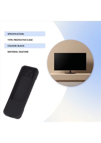 Silikon Dost Dayanıklı Yumuşak Kapak Su Geçirmez Koruyucu Kılıf Dikdörtgen Kılıf Apple Tv 4K Uzaktan Kumanda Siyah (Yurt Dışından) modelleri