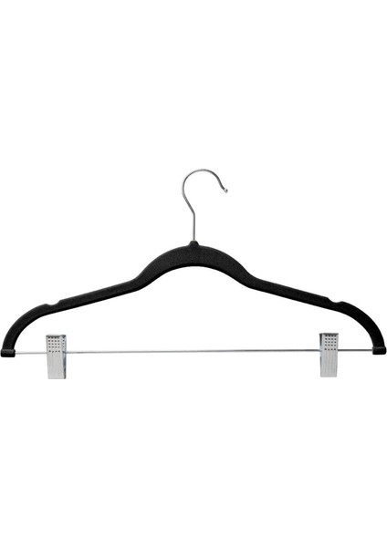 20 Paket Kıyafetli Klipsli Siyah Kadife Askıları Etek ve Kıyafet Askı Pantolonları Için Kullanıyor Ultra Ince Kayma Yok (Yurt Dışından) fiyatları