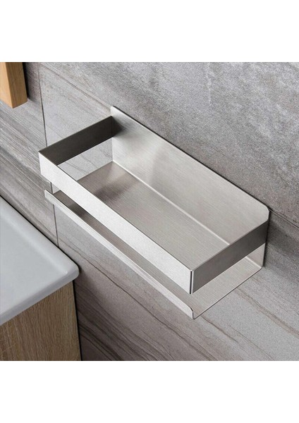 Kendi Kendine Yapışkan Duş Rafı Banyo Raf Çubuğu Duvar Duş Caddy Tutucu Gümüş (Yurt Dışından)