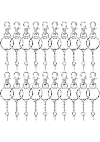 1 Set Snap Hook Lobster Pençe Tokası ve Vidalı Göz Pimleri ve 100 Adet Yuvarlak Köşe Ahşap Kesikli Anahtar Halkalar (Yurt Dışından) fiyatları