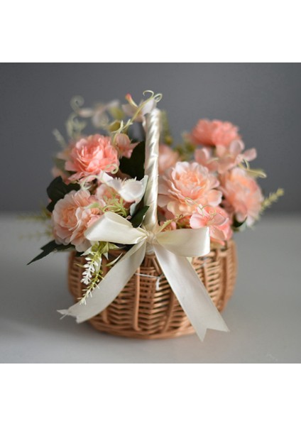3x Dokuma Çiçek Sepeti Rattan Depolama Sepeti Çiçek Kız El Sepeti El Yapımı Çiçek Sepeti Yay S (Yurt Dışından) fiyatları