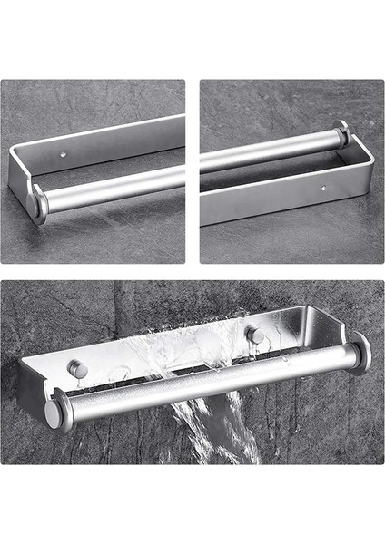 Dolap Kağıt Havlu Tutucu Altında Mutfak Banyo Tuvalet Için Duvara Monte Alüminyum Kağıt Havlu Rafı (Yurt Dışından) indirimleri