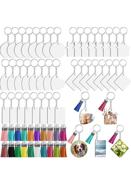 160 Pcs Süblimasyon Süsü Boşlukları Süblimasyon Boş Anahtar Zincirleri Mdf Çift Taraflı Süblimasyon Anahtarlık Panoları Diy Malzemeler (Yurt Dışından)