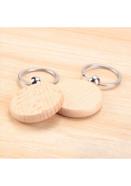 100 Bölüm Ahşap Anahtarlık Boşluklar Toplu Yuvarlak Ahşap Gravür Boşluklar Bitmemiş Ahşap Anahtarlık Anahtar Etiketi B (Yurt Dışından) fırsatları