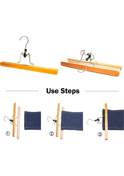 32 Parça Ahşap Serisi Gevşek Askılar Slip Olmayan Ahşap Pantolon Askı 360 Derece Döndürme Anti-Rasta Klip Klipsi Askılar (Yurt Dışından) modelleri