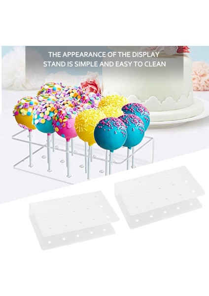 3 Adet Lollipop Tutucu 15 Delikli Açık Akrilik Kek Standı Ekran Lolipop Stant Tutucu Düğünler Için Ekran Parti (Yurt Dışından) fiyatları