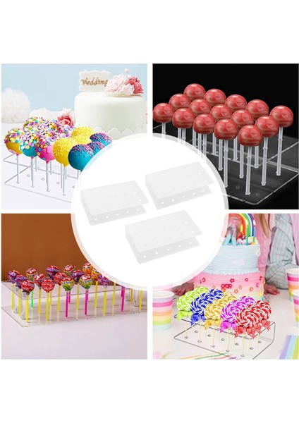 3 Adet Lollipop Tutucu 15 Delikli Açık Akrilik Kek Standı Ekran Lolipop Stant Tutucu Düğünler Için Ekran Parti (Yurt Dışından) indirimleri