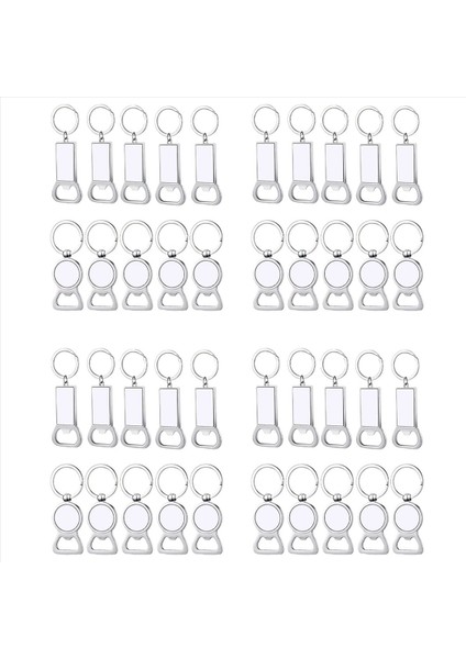 40 Pcs Süblimasyon Boş Anahtarlıklar Süblimasyon Metal Şişe Açıcı Boş Anahtar Halkası Alüminyum Isı Transferi Anahtarlık (Yurt Dışından)