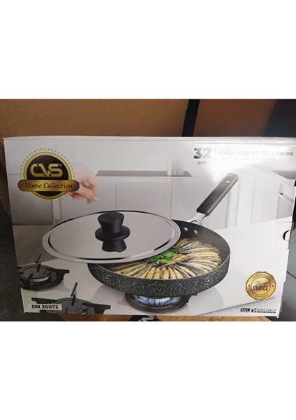 Promo Star 32 cm Balık Tavası Kapaklı Siyah DN20072