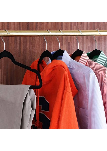 Premium Slip Olmayan Velvet Askılar - Ağır Hizmet - Palto Takım Askı - Siyah (50 Paket) (Yurt Dışından) fiyatları