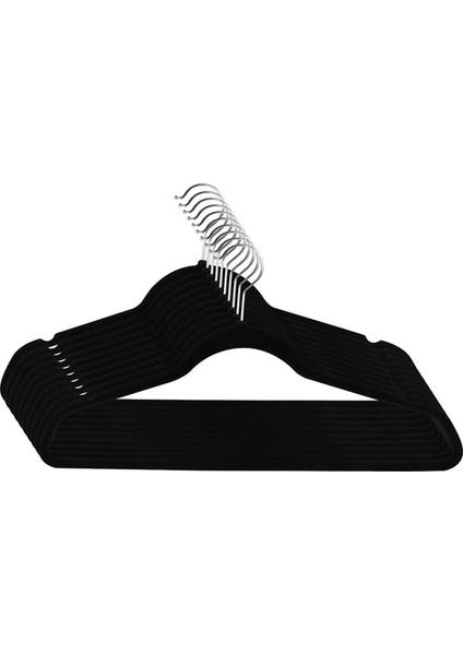 Premium Slip Olmayan Velvet Askılar - Ağır Hizmet - Palto Takım Askı - Siyah (50 Paket) (Yurt Dışından) modelleri