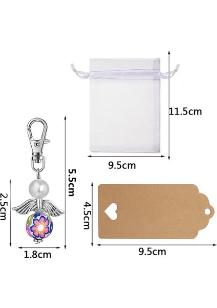 2x Guardian Angel Kolye Yıldız Kolye ile Açılı Anahtar Yüzük Şanslı Konuk Leri Düğün Kızlar Guardian Angel Bag ile (Yurt Dışından) modelleri