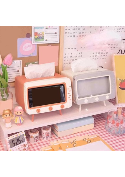 Yaratıcı Tv Doku Kutusu Ev Mutfak Doku Depolama Kutusu Oturma Odası Çekmecesi Çok Fonksiyonlu Cep Telefon Rafı Mavi (Yurt Dışından) fiyatları