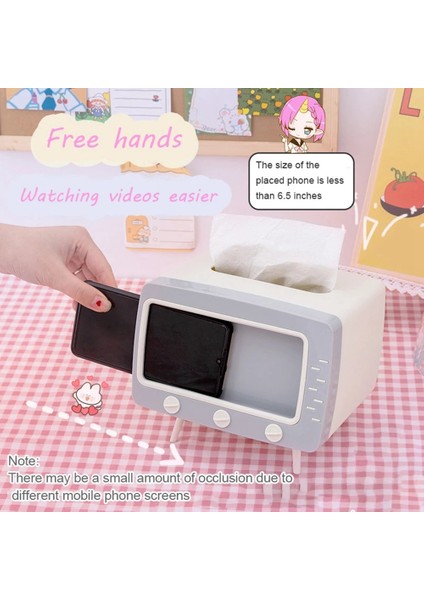 Yaratıcı Tv Doku Kutusu Ev Mutfak Doku Depolama Kutusu Oturma Odası Çekmecesi Çok Fonksiyonlu Cep Telefon Rafı Mavi (Yurt Dışından) modelleri