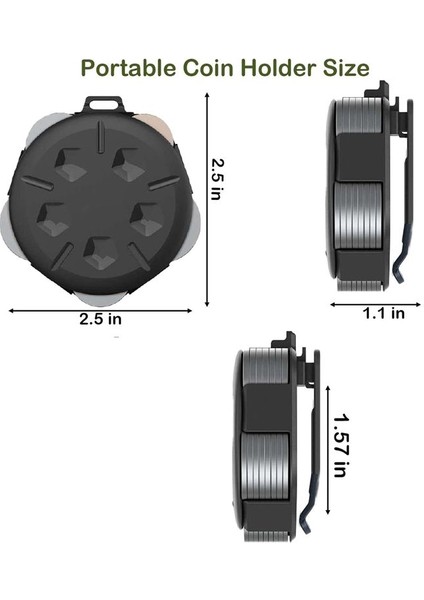 2 Paket Para Dağıtıcı - Klipli Taşınabilir Para Kılıfı Değiştir Tutucu Minimalist Para Toplama Cüzdanı (2 Paket Siyah) (Yurt Dışından) fiyatları