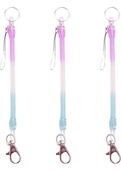 3x Istakoz Kancası Mor Mavi Yay Esnek Anahtarlama Anahtarlık Kayış Ipi Kablosu (Yurt Dışından)