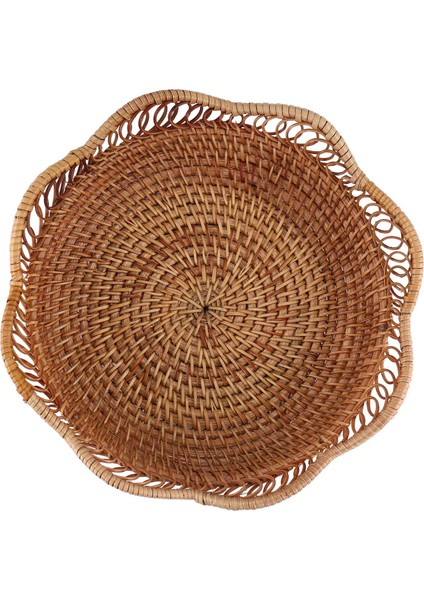 El Dokuması Rattan Depolama Sepeti Meyve Sepeti Hasır Dokuma Tepsi Restoranı Küçük Konteyner Ev Dekorasyonu S-23X5 5cm (Yurt Dışından) fiyatları
